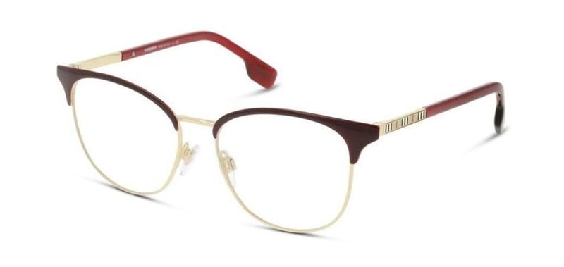 Burberry Rectangle Eyeglasses 0BE1355 Gold for Woman