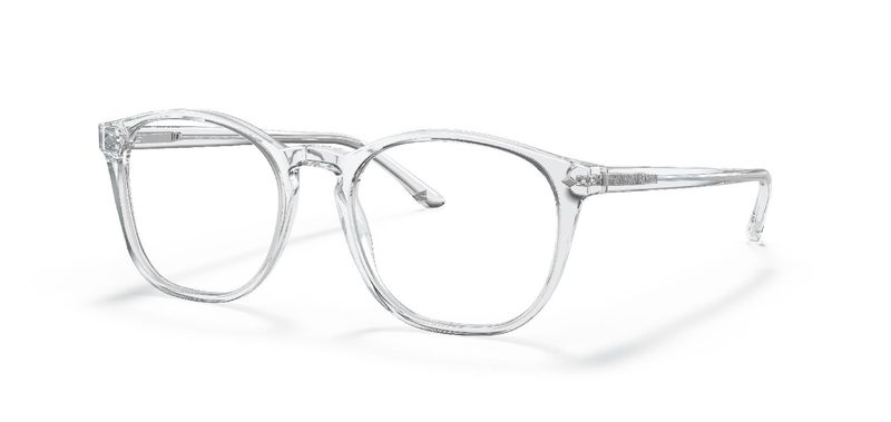 Giorgio Armani Round Eyeglasses 0AR7074 Transparent for Man