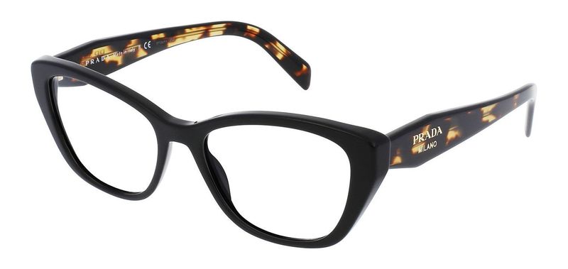 Prada Cat Eye Eyeglasses 0PR 19WV Black for Woman