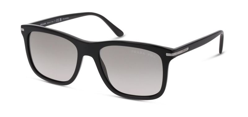 Prada Rectangle Sunglasses 0PR 18WS Black for Man