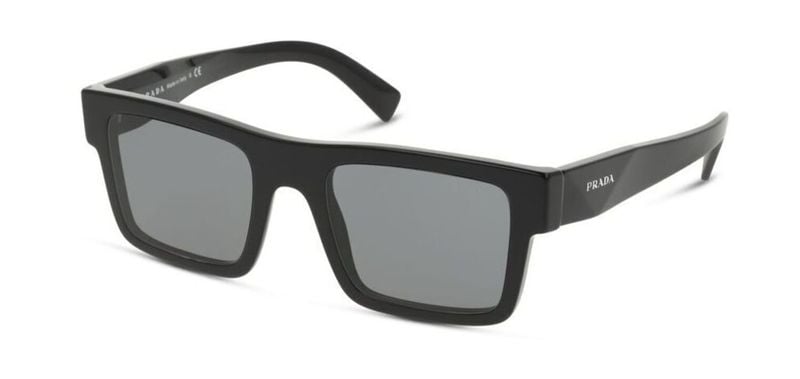 Prada Rectangle Sunglasses 0PR 19WS Black for Man