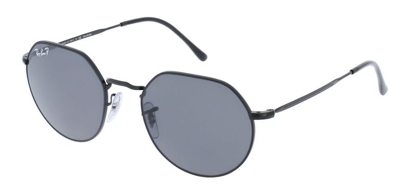 Ray-Ban Oval Sunglasses 0RB3565 Black for Unisex