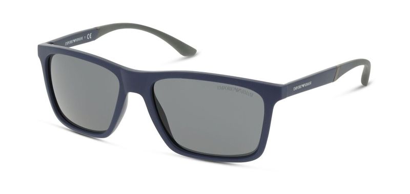 Lunettes de soleil Emporio Armani Rectangle 0EA4170 Bleu pour Homme