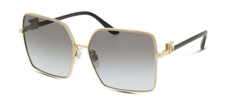 Dolce & Gabbana Rectangle Sunglasses 0DG2279 Gold for Woman