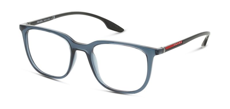 Prada Linea Rossa Rechteckig Brillen 0PS 01OV Blau für Herr