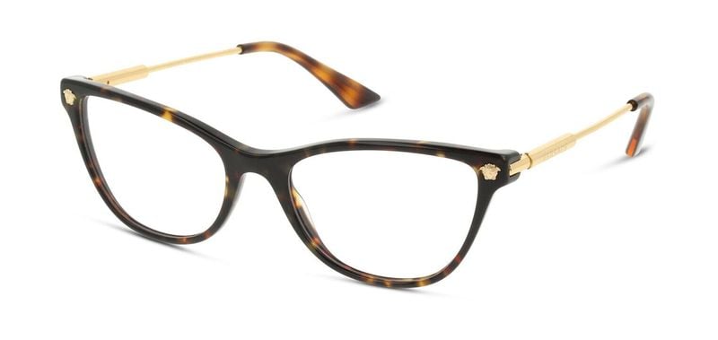 Lunettes de vue Versace Papillon 0VE3309 Havana pour Femme