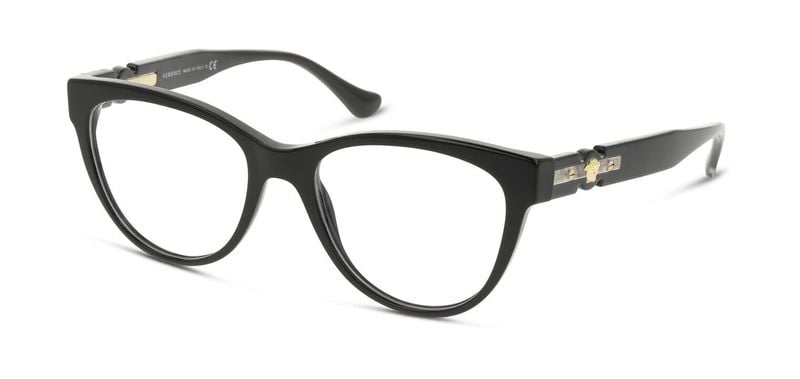 Versace Rectangle Eyeglasses 0VE3304 Black for Woman