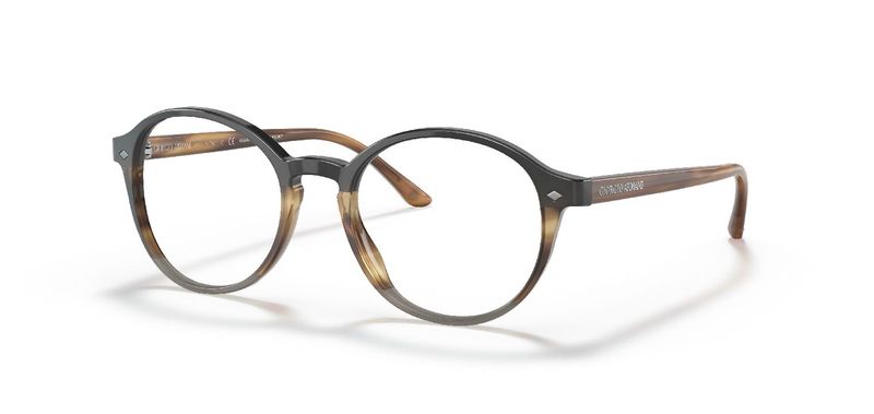 Giorgio Armani Round Eyeglasses 0AR7004 Black for Man