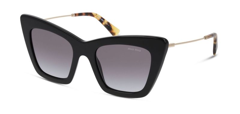 Miu Miu Cat Eye Sunglasses 0MU 01WS Black for Woman
