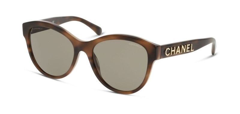 Lunettes de soleil Chanel Ovale 0CH5458 Havana pour Femme