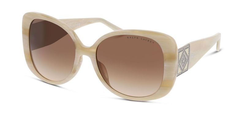 Lunettes de soleil Ralph Lauren Papillon 0RL8196BU Beige pour Femme