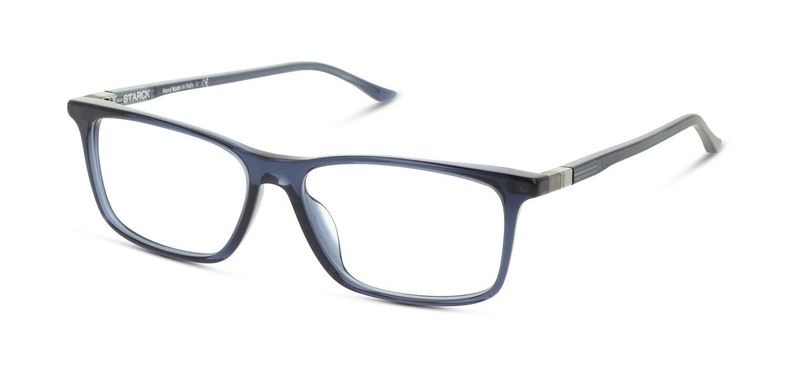 Lunettes de vue Philippe Starck Rectangle 0SH3078 Bleu pour Homme