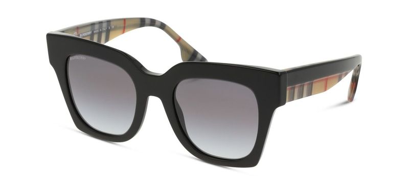 Burberry Rectangle Sunglasses 0BE4364 Black for Woman