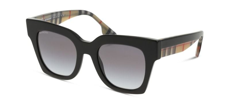 Lunettes de soleil Burberry Rectangle 0BE4364 Noir pour Femme