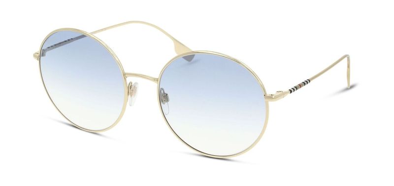 Lunettes de soleil Burberry Ronde 0BE3132 Doré pour Femme