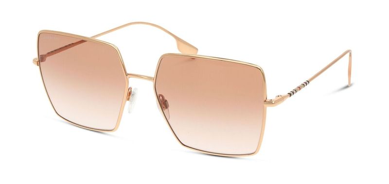 Burberry Rechteckig Sonnenbrillen 0BE3133 Rosa für Dame