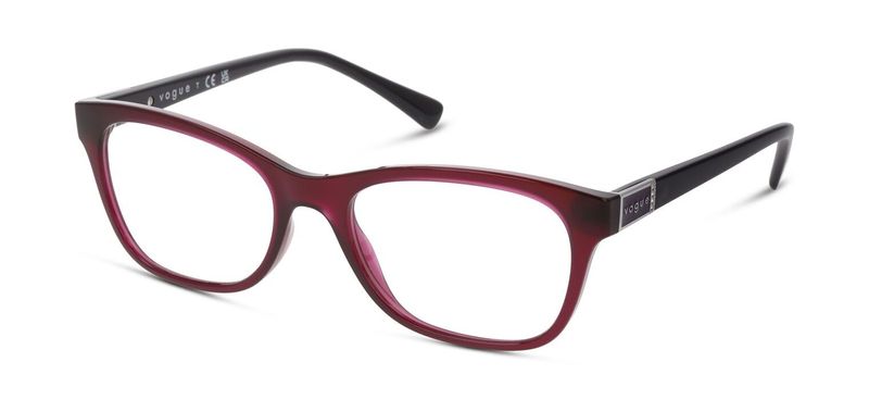 Lunettes de vue Vogue Rectangle 0VO5424B Rouge pour Femme