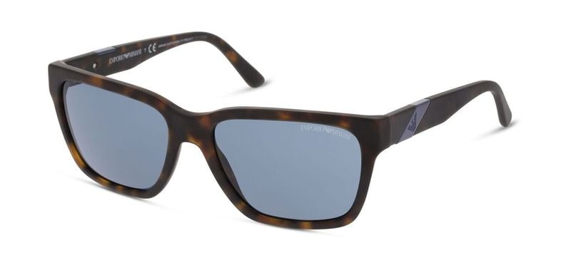 Lunettes de soleil Emporio Armani Rectangle 0EA4177 Ecaille pour Homme
