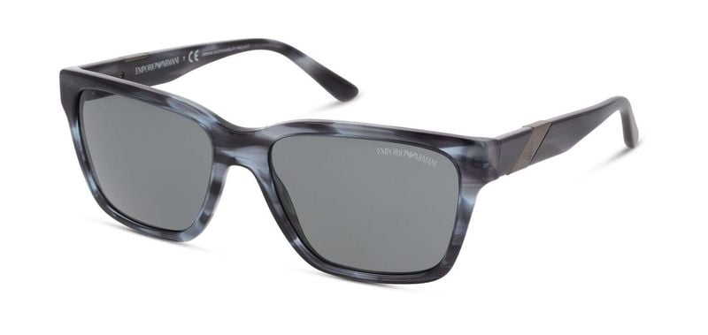 Lunettes de soleil Emporio Armani Rectangle 0EA4177 Bleu pour Homme