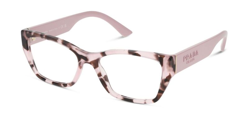 Prada Rechteckig Brillen 0PR 11YV Rosa für Dame