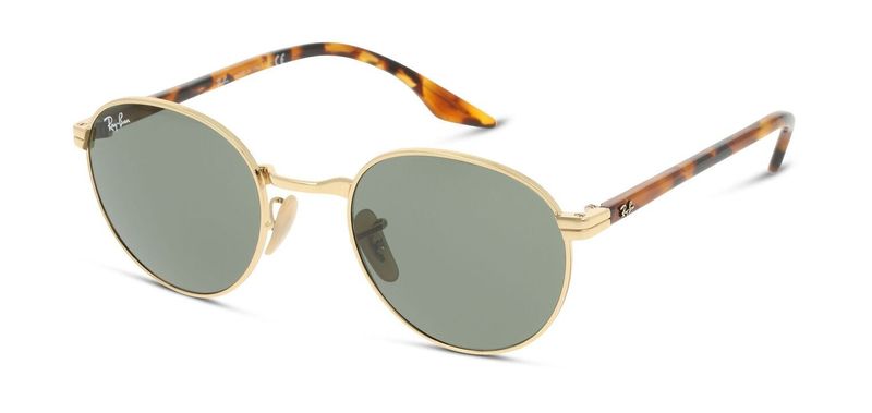 Ray-Ban Round Sunglasses 0RB3691 Gold for Unisex