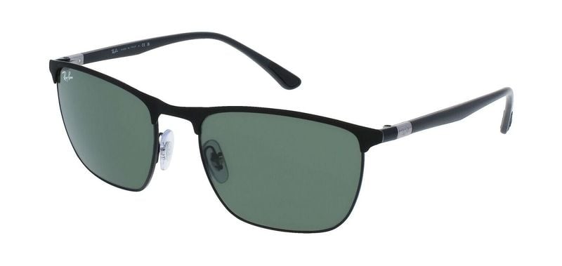 Ray-Ban Quadratisch Sonnenbrillen 0RB3686 Schwarz für Herr-Dame