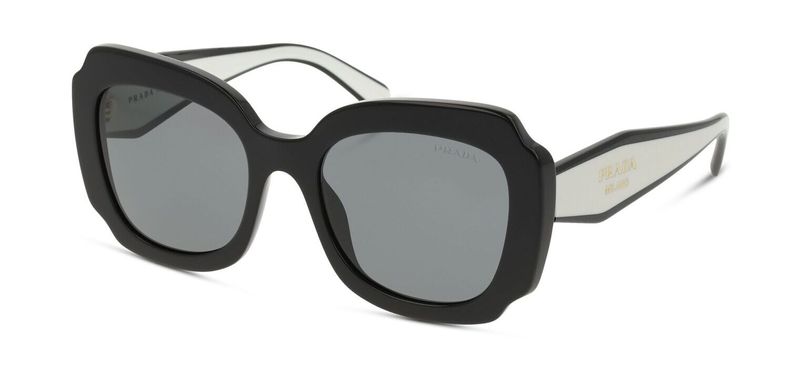 Prada Rechteckig Sonnenbrillen 0PR 16YS Schwarz für Dame
