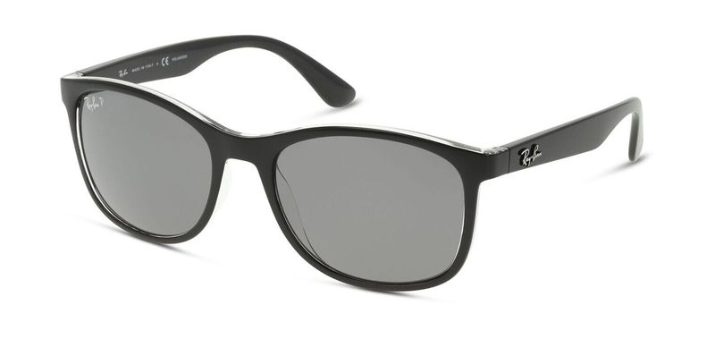 Ray-Ban Rectangle Sunglasses 0RB4374 Black for Unisex