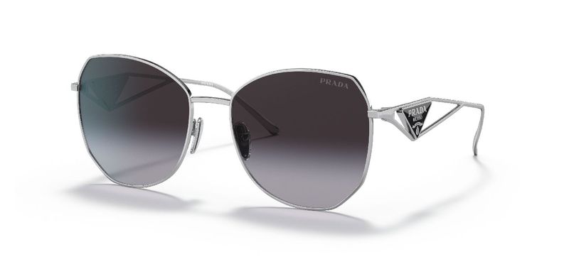 Prada Rectangle Sunglasses 0PR 57YS Silver for Woman