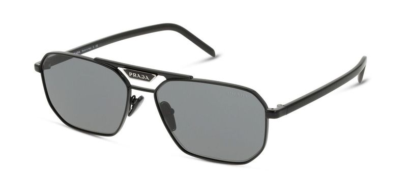 Prada Rectangle Sunglasses 0PR 58YS Black for Man
