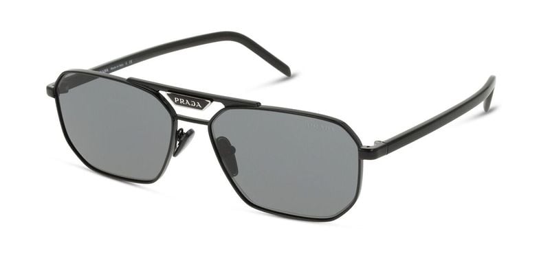 Lunettes de soleil Prada Rectangle 0PR 58YS Noir pour Homme