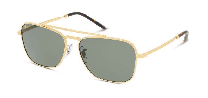 Ray-Ban Rectangle Sunglasses 0RB3636 Gold for Unisex