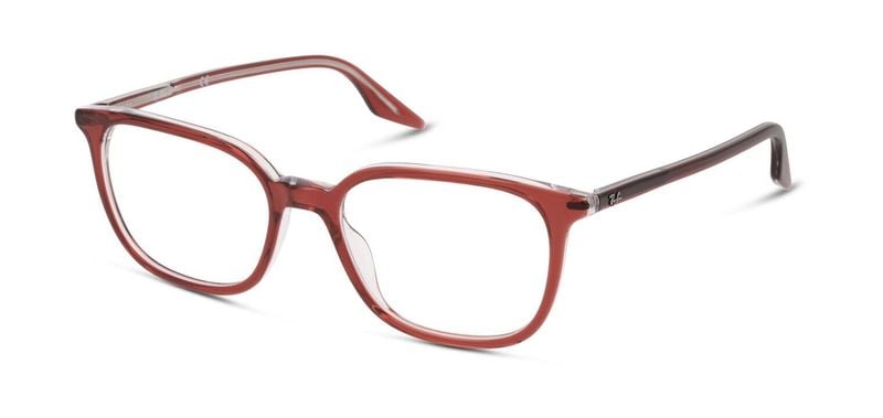 Ray-Ban Rechteckig Brillen 0RX5406 Braun für Damen/Herren