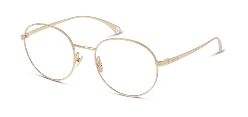 Chanel Oval Brillen 0CH2209 Gold für Dame