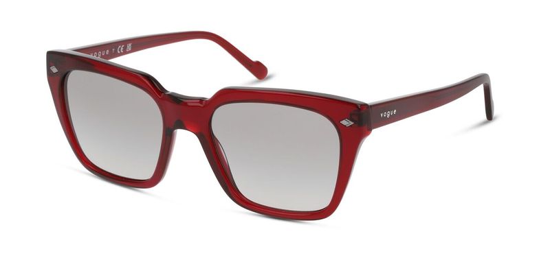 Lunettes de soleil Vogue Rectangle 0VO5380S Rouge pour Homme