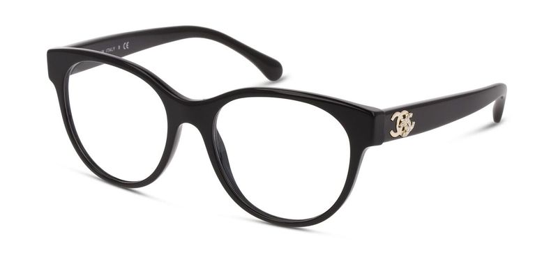 Lunettes de vue Chanel Ovale 0CH3431B Noir pour Femme