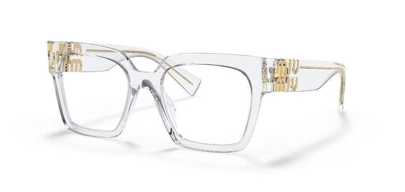 Miu Miu Rectangle Eyeglasses 0MU 04UV Transparent for Woman