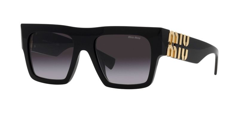 Miu Miu Rectangle Sunglasses 0MU 10WS Black for Woman