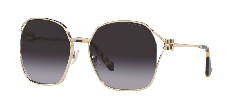 Miu Miu Rectangle Sunglasses 0MU 52WS Gold for Woman
