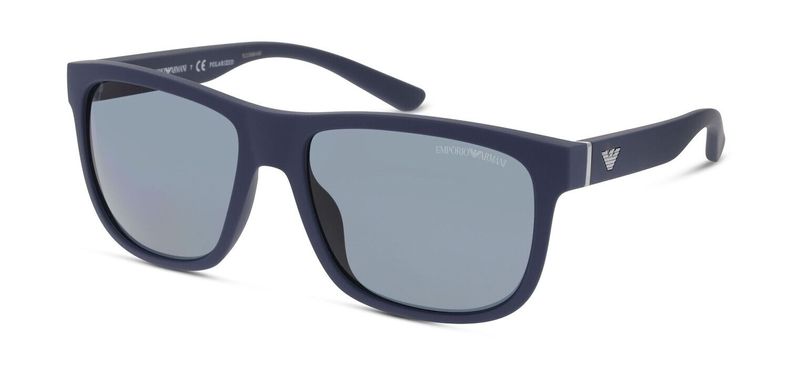Lunettes de soleil Emporio Armani Rectangle 0EA4182U Bleu pour Homme