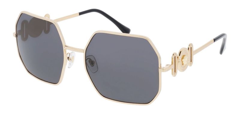 Versace Rectangle Sunglasses 0VE2248 Gold for Woman