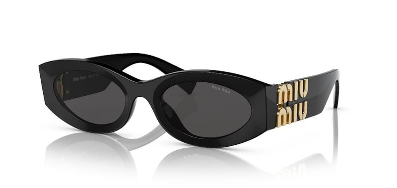 Miu Miu Oval Sunglasses 0MU 11WS Black for Woman