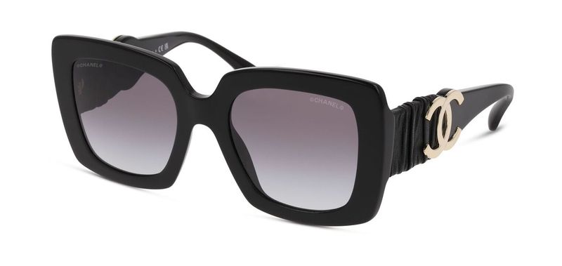 Lunettes de soleil Chanel Rectangle 0CH5474Q Noir pour Femme