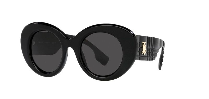 Burberry Round Sunglasses 0BE4370U Black for Woman