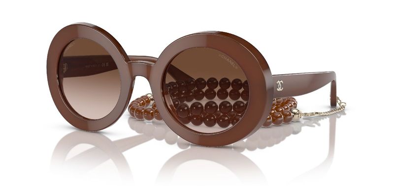 Chanel Round Sunglasses 0CH5489 Marron for Woman