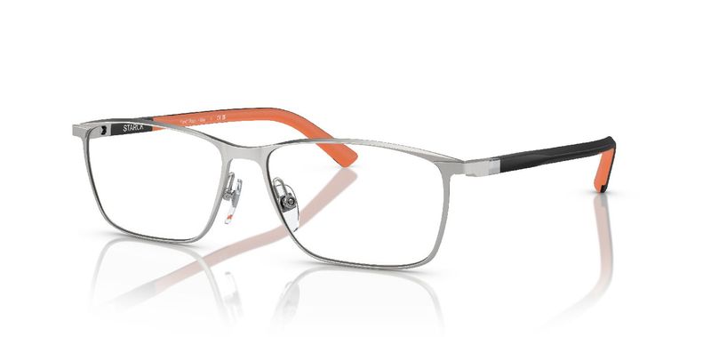 Philippe Starck Rectangle Eyeglasses 0SH2065 Silver for Man