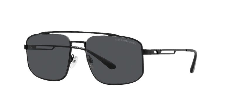 Emporio Armani Rectangle Sunglasses 0EA2139 Black for Man