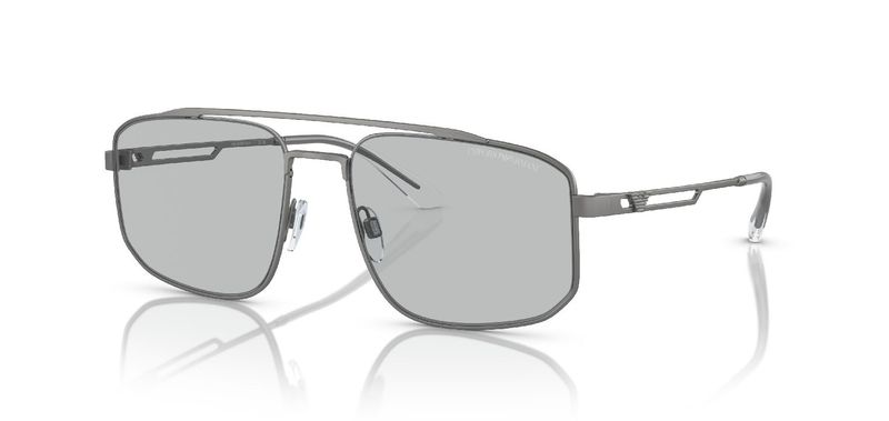 Emporio Armani Rectangle Sunglasses 0EA2139 Grey for Man