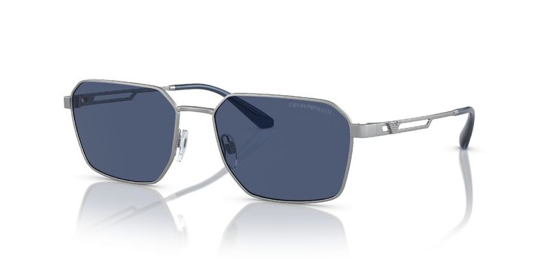 Emporio Armani Rechteckig Sonnenbrillen 0EA2140 Sillber für Herren