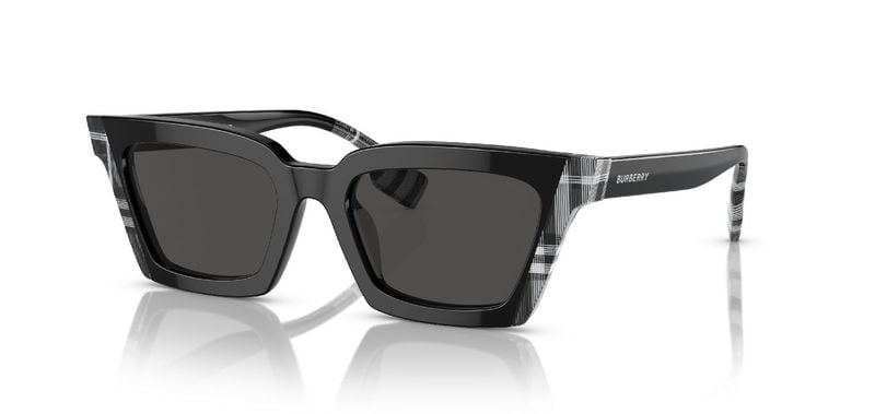 Burberry Rechteckig Sonnenbrillen 0BE4392U Schwarz für Damen